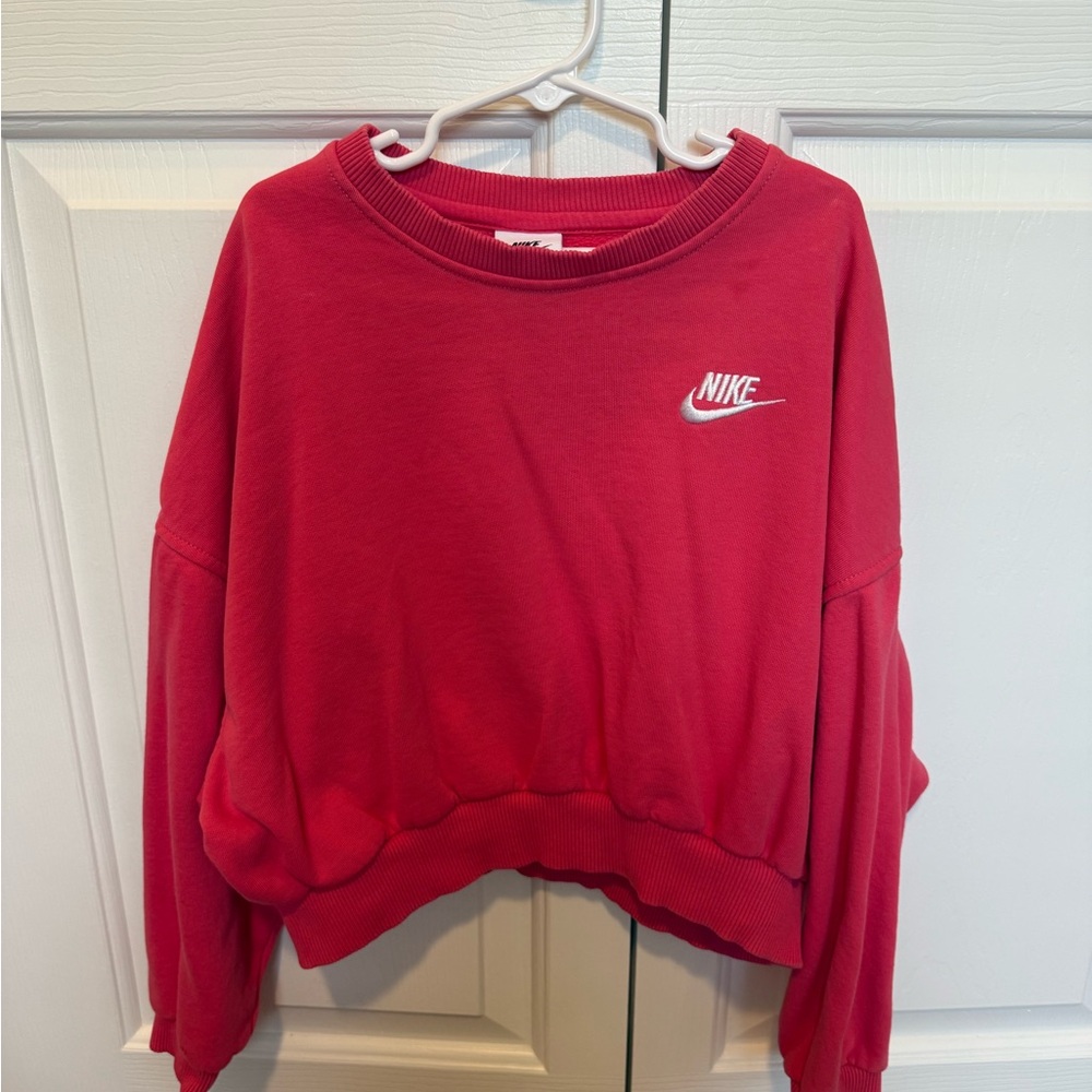 Nike Women's Bold Red Cropped Hoodie